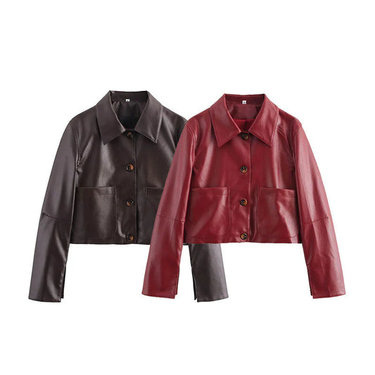 Leather Aura™ | Men's Solid Color Leather Jacket | Genuine Leather, Stylish Design & Comfortable Fit