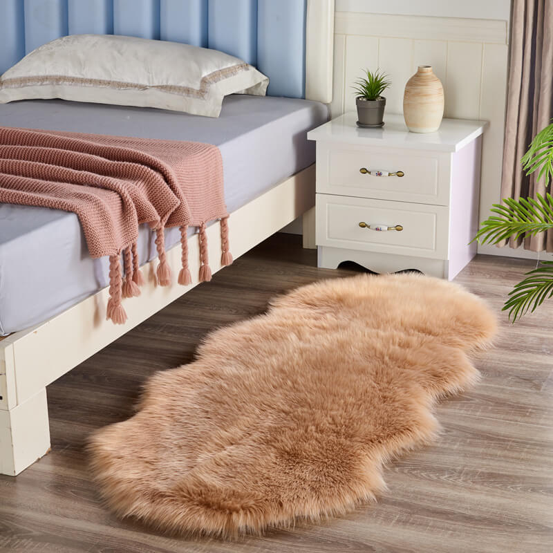 Faux Fur Sheepskin Rug | Soft, Large Area Rug for Living Room