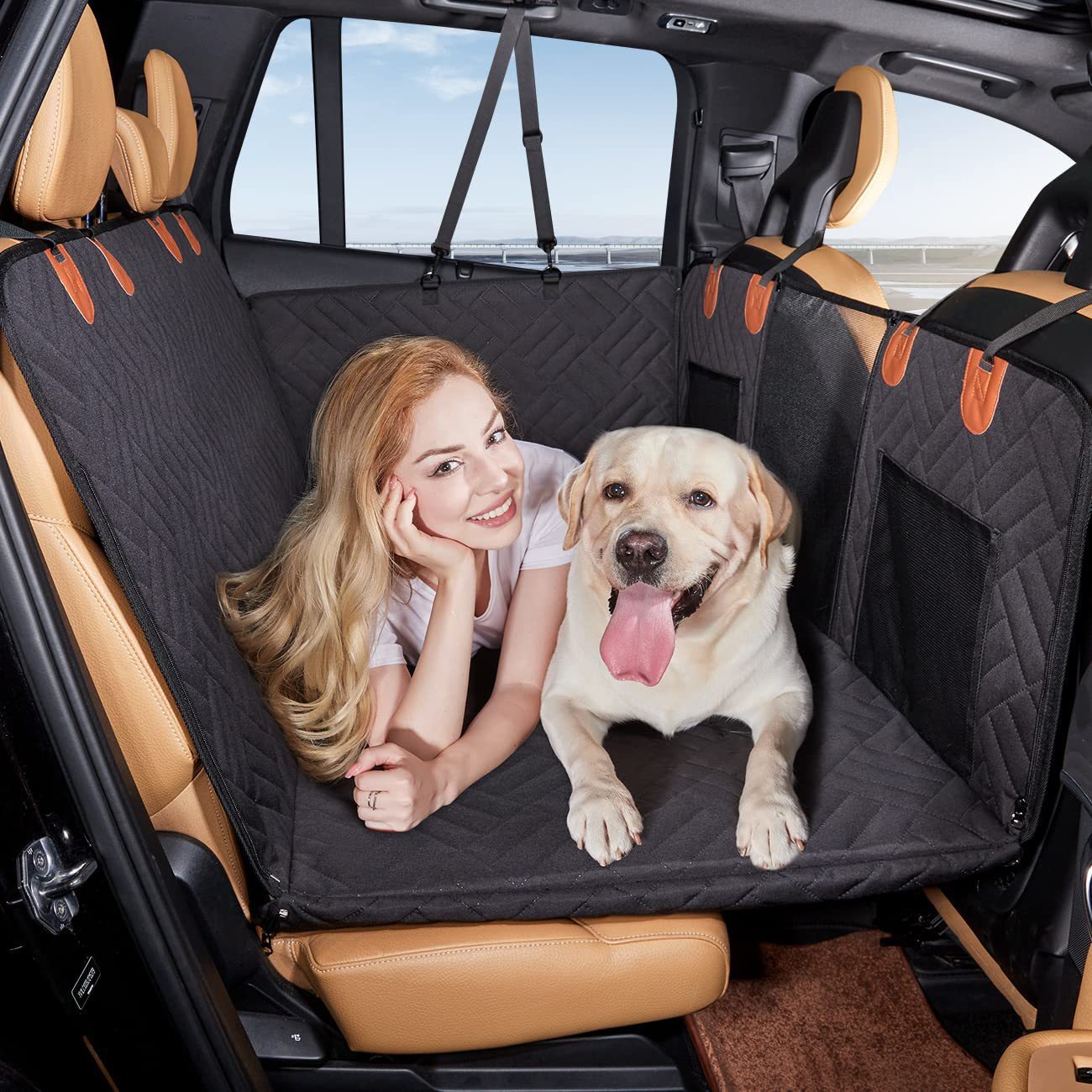 Back Seat Car Protector for Dogs – Waterproof and Comfortable Dog Seat Cover for Travel