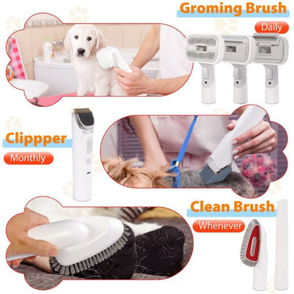 Professional Dog Grooming Kit with Vacuum 2.5L: Clippers, Hair Clipper, Grooming Tools, and Vacuum Dog Groomer Kit