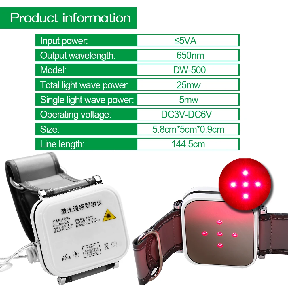 Hypertension Tinnitus Laser Therapy Watch