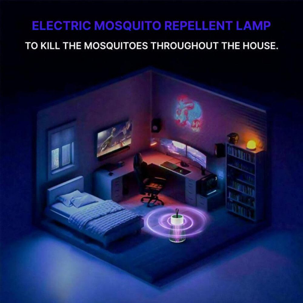 Light and Bug Zapper Mosquito Killer Solar Powered