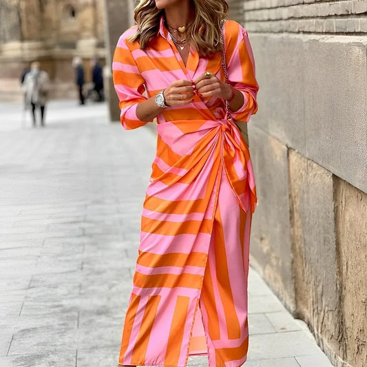 Velanora™ | Women's Stylish Wrap Dress | Lightweight Fabric, Trendy Print & Flattering Silhouette