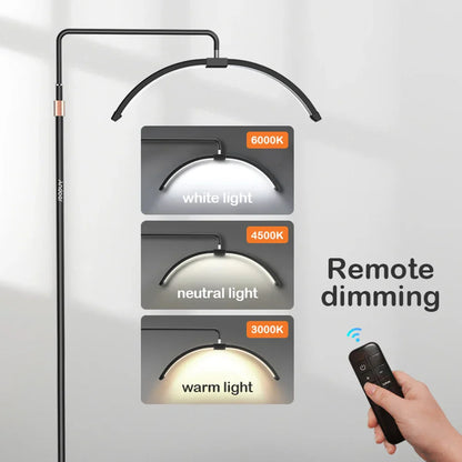 LED Half-Moon Floor Lamp with Adjustable Brightness for Living Room & Bedroom Lighting