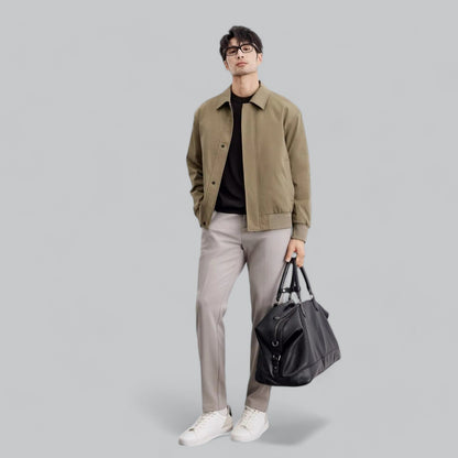 Lightweight Business Jacket | Short Buttoned Design, Breathable Fabric, Perfect for Professional Wear