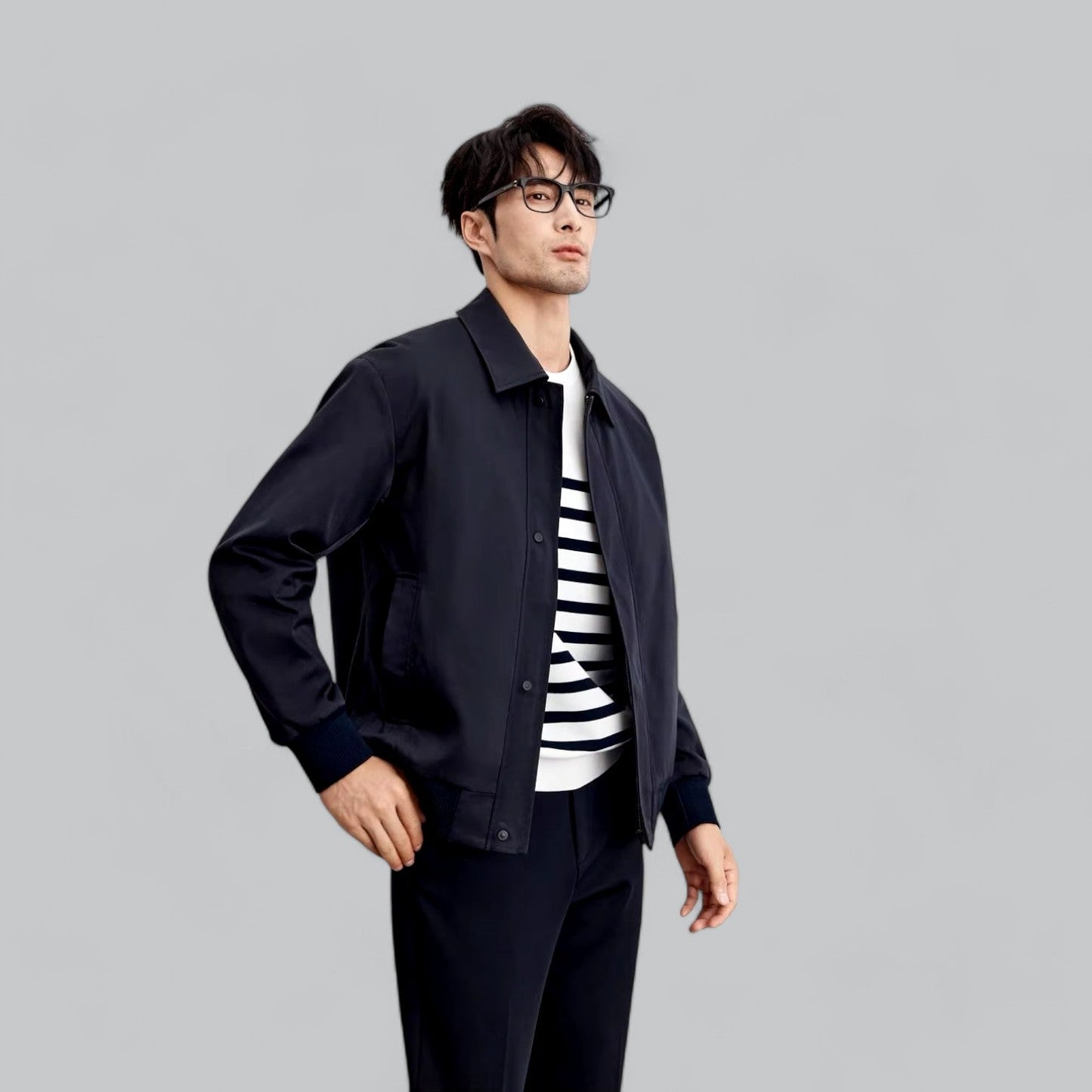 Lightweight Business Jacket | Short Buttoned Design, Breathable Fabric, Perfect for Professional Wear