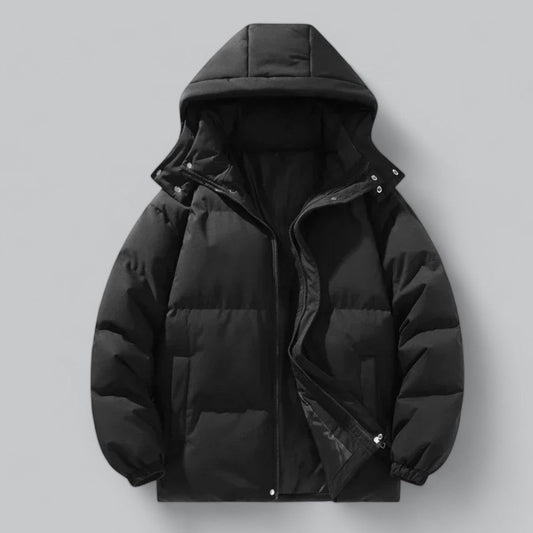 Men's Hooded Puffer Down Jacket | Water-Repellent Parka, Insulated, Lightweight & Warm