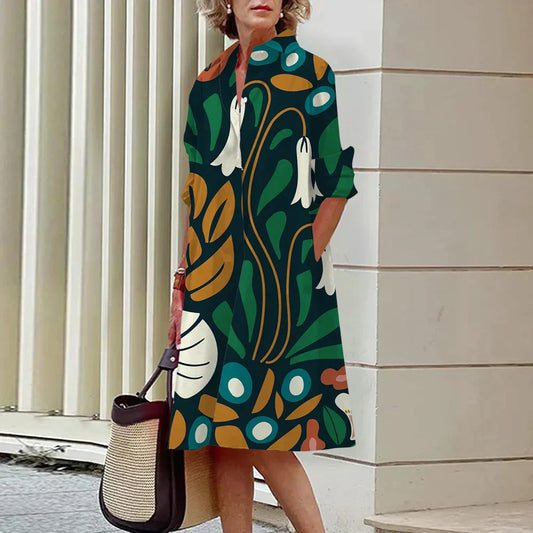 Casual Breeze™ | Knee-Length Midi Dress | Stretch Fit, Breathable Fabric & Comfortable Casual Wear