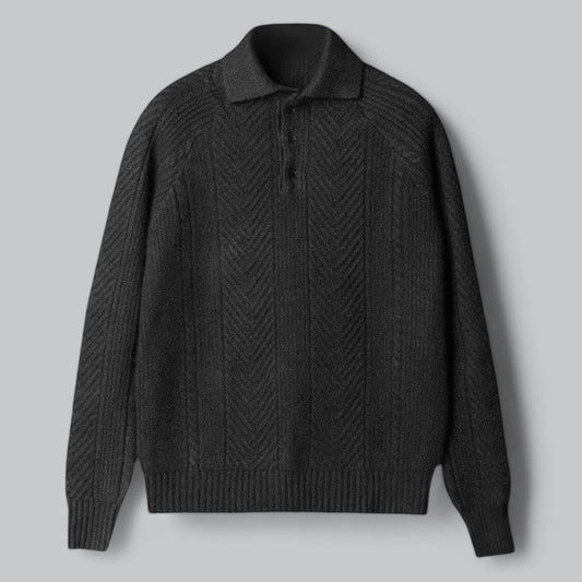Men's Long Sleeve Polo Shirt | Button-Down Collar, Soft Cotton Fabric, Classic Fit