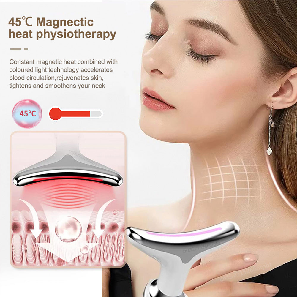 LED Face Light Therapy and Double Chin Massager - Achieve a Sculpted Look and Smooth Skin