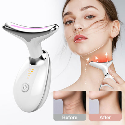 LED Face Light Therapy and Double Chin Massager - Achieve a Sculpted Look and Smooth Skin