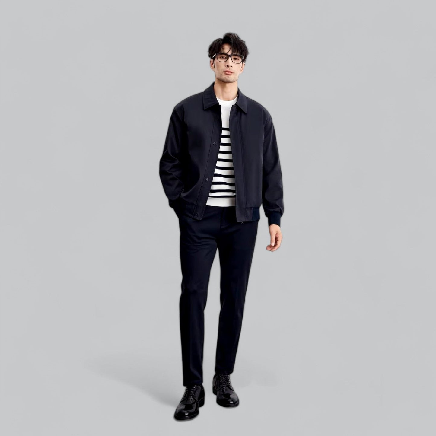 Lightweight Business Jacket | Short Buttoned Design, Breathable Fabric, Perfect for Professional Wear