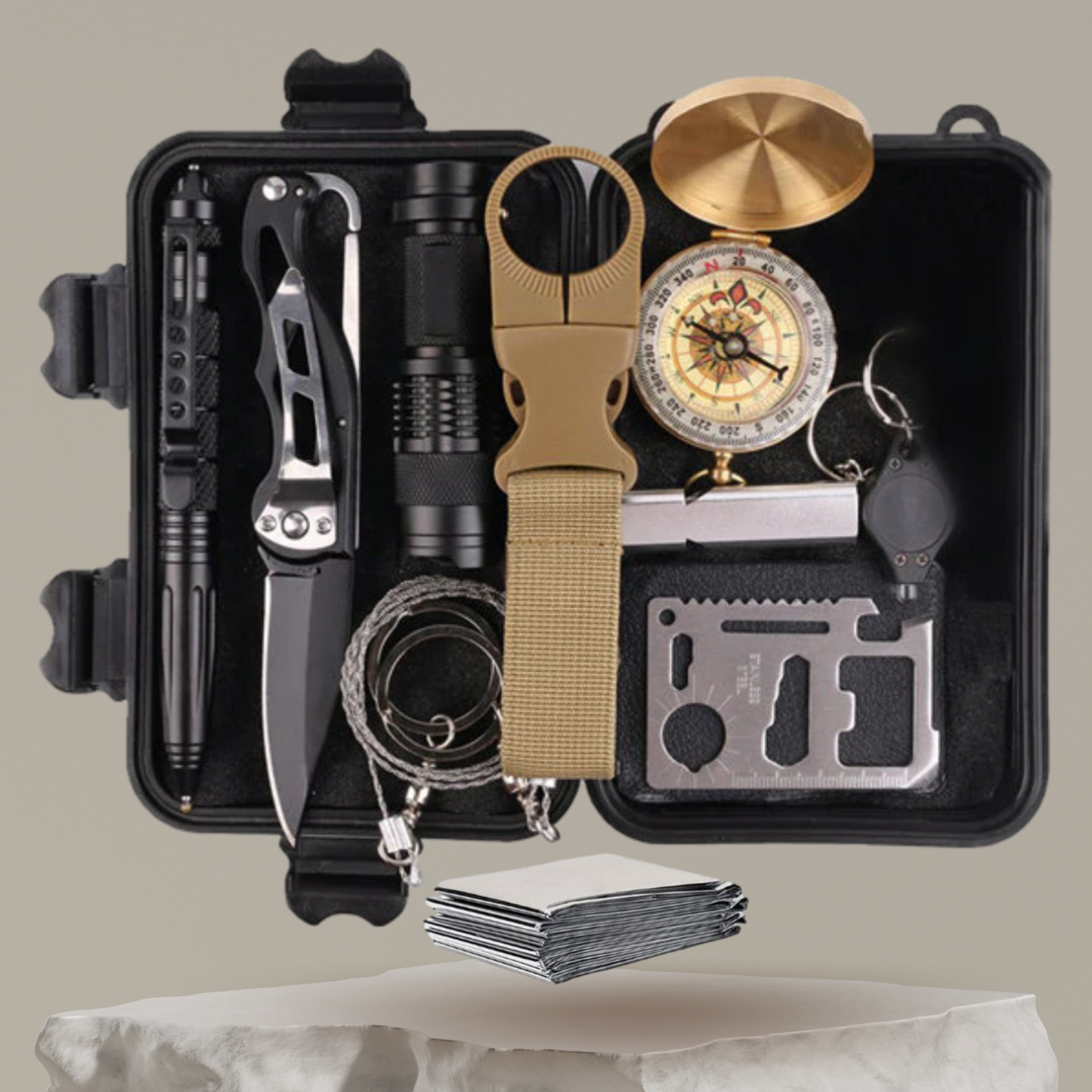 Professional Bushcraft Kit - Military Survival Pack with Essential Outdoor Gear