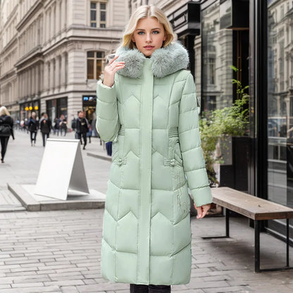 Fur Collar Chic™ | Women's Casual Hooded Jacket | Soft Fabric, Warm Fur Collar, Lightweight Design