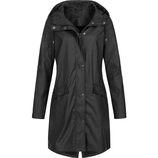 RainGuardia™ | Women's Waterproof Hooded Raincoat | Lightweight, Breathable Fabric & Adjustable Fit