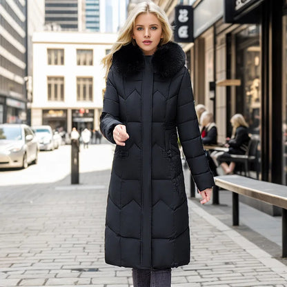 Fur Collar Chic™ | Women's Casual Hooded Jacket | Soft Fabric, Warm Fur Collar, Lightweight Design