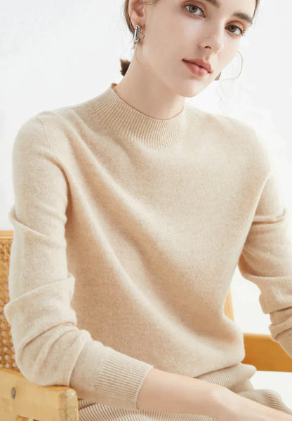 Cashmere High Neck Jumper for Women - Soft Cashmere Knit Sweater