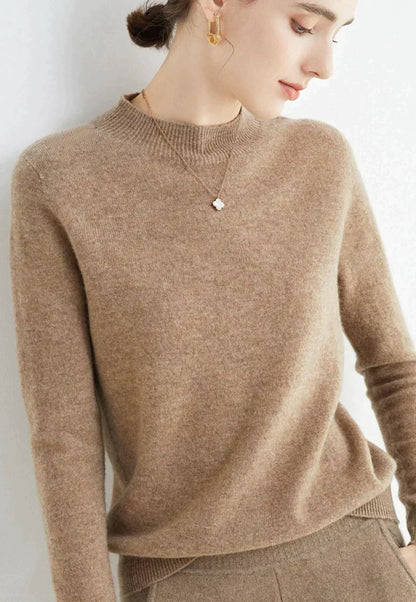 Cashmere High Neck Jumper for Women - Soft Cashmere Knit Sweater