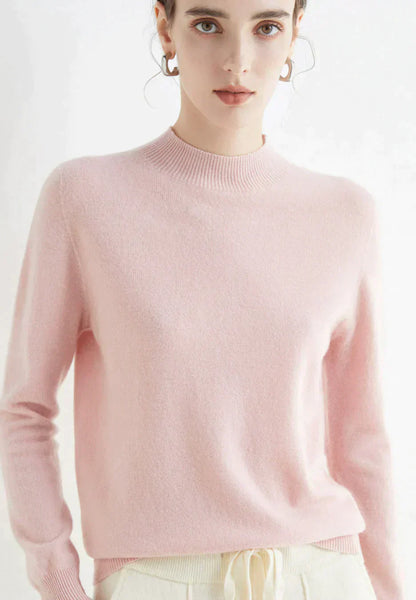 Cashmere High Neck Jumper for Women - Soft Cashmere Knit Sweater
