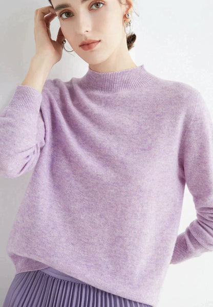 Cashmere High Neck Jumper for Women - Soft Cashmere Knit Sweater
