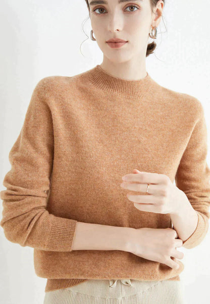 Cashmere High Neck Jumper for Women - Soft Cashmere Knit Sweater