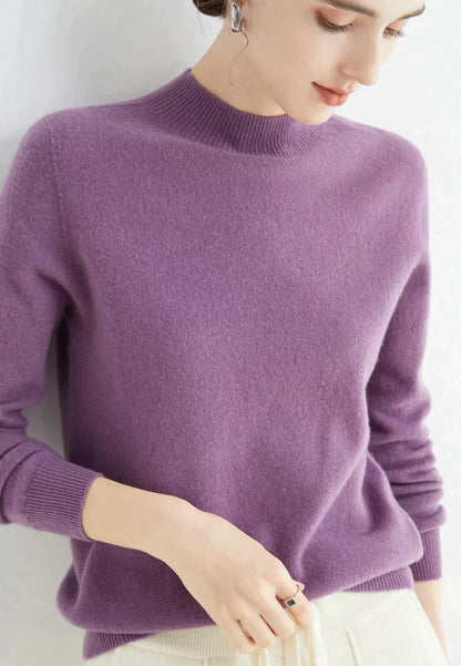 Cashmere High Neck Jumper for Women - Soft Cashmere Knit Sweater