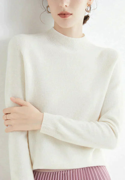 Cashmere High Neck Jumper for Women - Soft Cashmere Knit Sweater