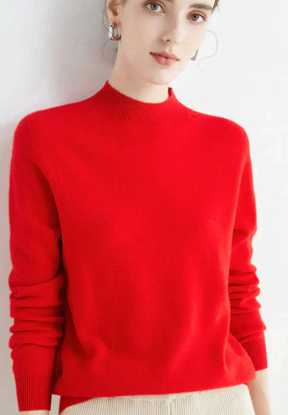 Cashmere High Neck Jumper for Women - Soft Cashmere Knit Sweater