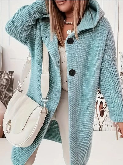 Cardigan Livia™ | Women's Loose Hooded Cardigan | Long Sleeves, Soft Fabric, Relaxed Fit