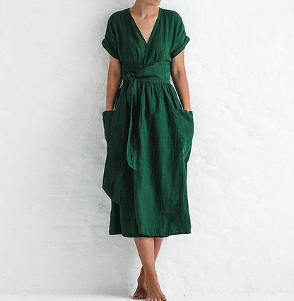 Linen Breeze™ | Women's Casual Linen Dress | Breathable Fabric, Relaxed Fit & Stylish Design