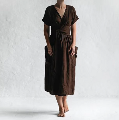 Linen Breeze™ | Women's Casual Linen Dress | Breathable Fabric, Relaxed Fit & Stylish Design