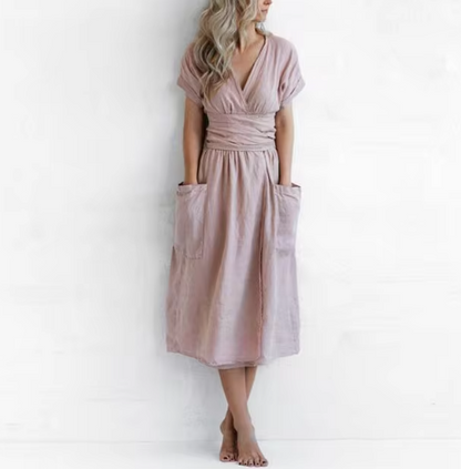 Linen Breeze™ | Women's Casual Linen Dress | Breathable Fabric, Relaxed Fit & Stylish Design
