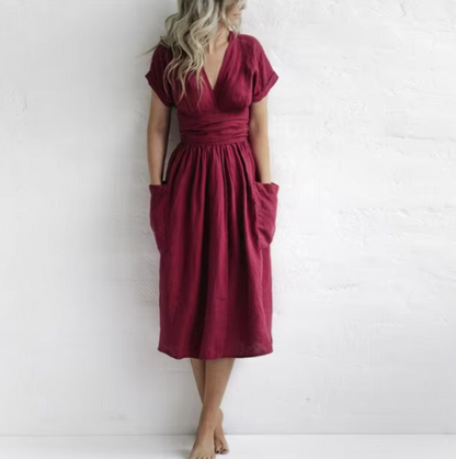 Linen Breeze™ | Women's Casual Linen Dress | Breathable Fabric, Relaxed Fit & Stylish Design
