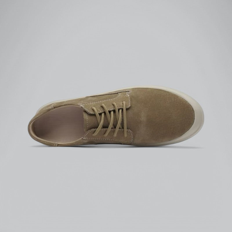 Men's Sand Leather Suede Height Increasing Sneakers | Formal Business Style, Comfortable Fit, Slip-On Design