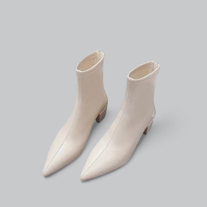 Ankle Boots for Women | Block Heel, Back Zip Closure, Comfortable Fit, Stylish Design