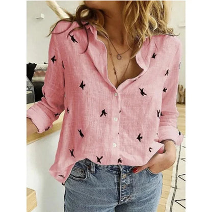 Linen Vogue™ | Women Cotton Button-Up Shirt | Solid Color, Breathable Fabric, Casual & Stylish Design