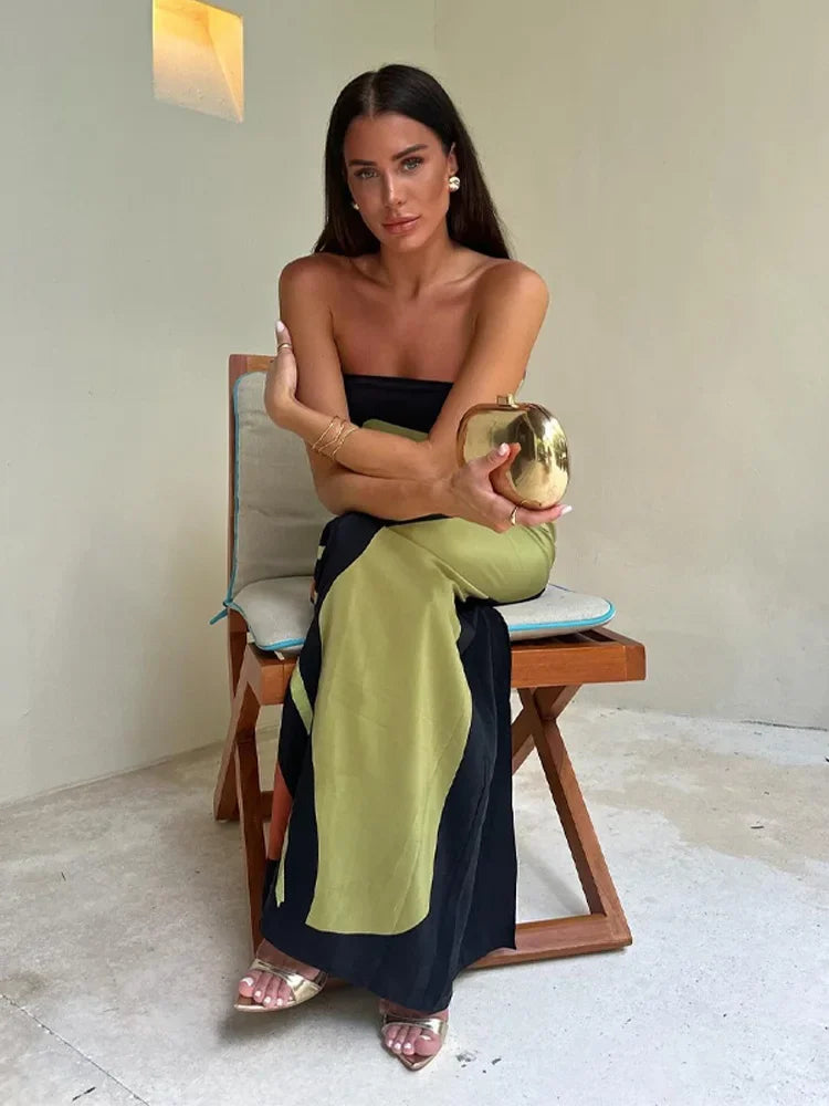 Maxi Belle™ | Abstract Strapless Maxi Dress | Lightweight Fabric, Flowy Design & Comfortable Fit