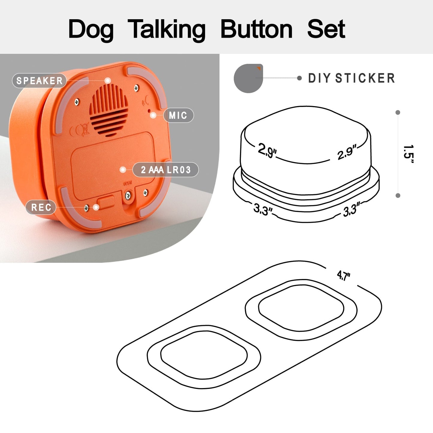 Dog Talking Buttons - Interactive Toys for Dogs to Communicate