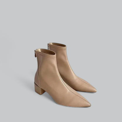 Ankle Boots for Women | Block Heel, Back Zip Closure, Comfortable Fit, Stylish Design