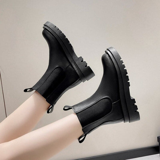 B&S | Retro-Style Knee-High Boots with Sturdy Heel – Vintage-Inspired Footwear for Women