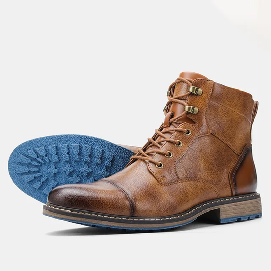 Boots Maverick™ | Men's Leather Ankle Boots | Durable, Slip-Resistant Sole & Casual Comfortable Fit