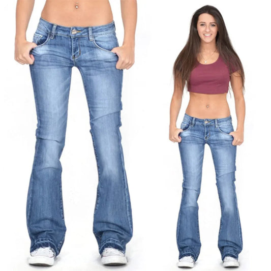 B&S | Vintage Low Rise Flared Jeans for Women – Comfortable, Durable & Flattering Bell Bottom Design