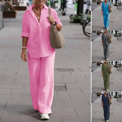 B&S | Lightweight & Versatile Linen Two-Piece Set for Women – Stylish Comfort for Any Occasion