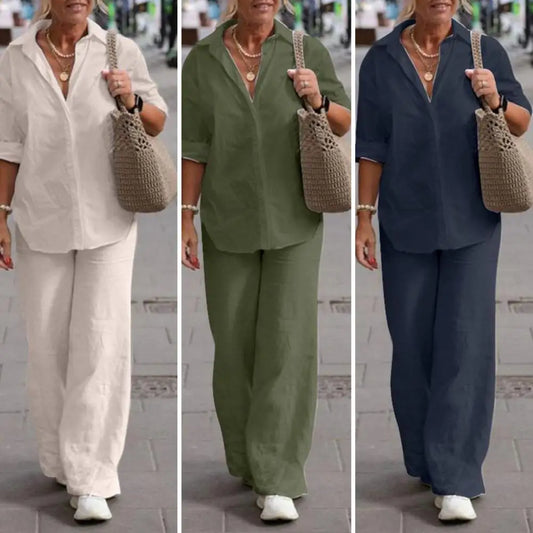 B&S | Lightweight & Versatile Linen Two-Piece Set for Women – Stylish Comfort for Any Occasion