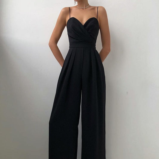 B&S | Comfortable & Stylish Wide-Leg Jumpsuit for Women – High-Quality Polyester, Available in Sizes 32-54