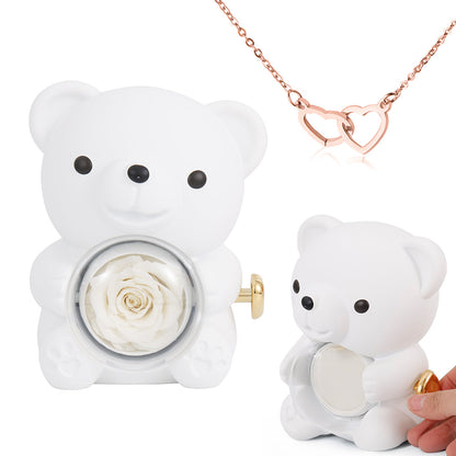 Rose Bear with Necklace | Bear with Necklace for Valentine’s Day