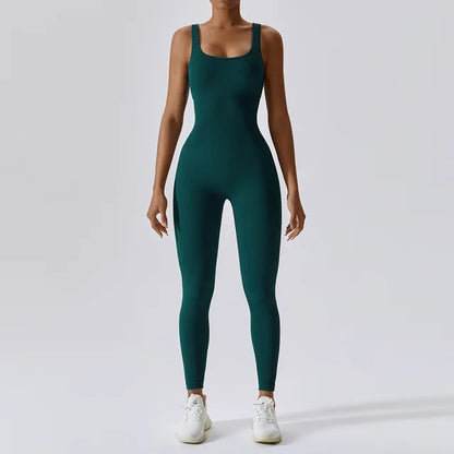 Yoga Bliss™ | Women's Stretchy Fitness Jumpsuit | Breathable Fabric, Form-Fitting Design & Maximum Flexibility