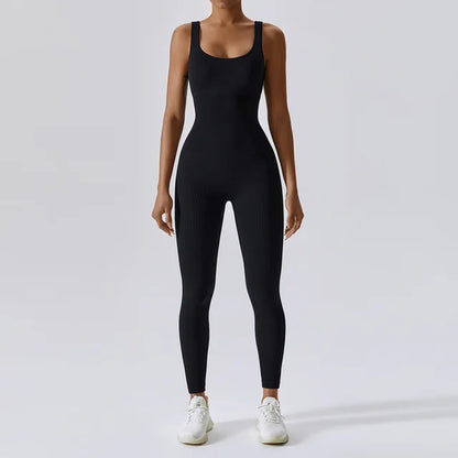 Yoga Bliss™ | Women's Stretchy Fitness Jumpsuit | Breathable Fabric, Form-Fitting Design & Maximum Flexibility