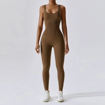 Yoga Bliss™ | Women's Stretchy Fitness Jumpsuit | Breathable Fabric, Form-Fitting Design & Maximum Flexibility