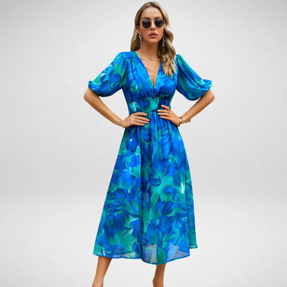Charming Vena™ | Women's V-Neck Dress | Lightweight Fabric, Flattering Fit & Stylish Design